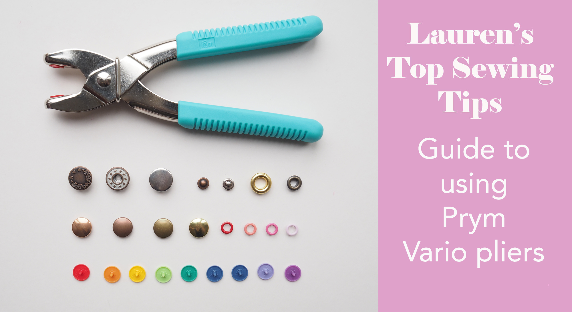 How to use Prym Vario pliers Guthrie & Ghani